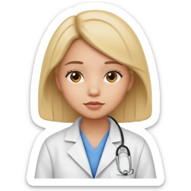 The cosmetologist girl was thinking sticker