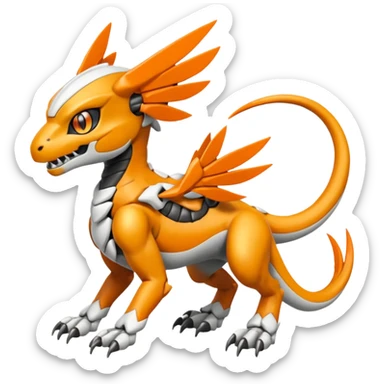 Meloetta-Wargreymon-Agumon-Pokémon-Digimon-Fakémon-fusion-hybrid-creature sticker
