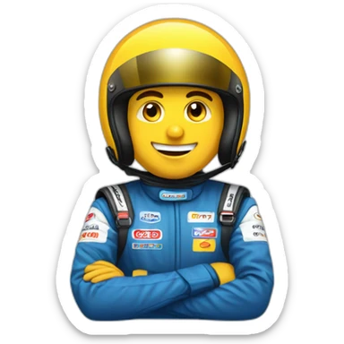 Karting avec pilote sticker