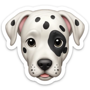 white Great Dane with black spots sticker