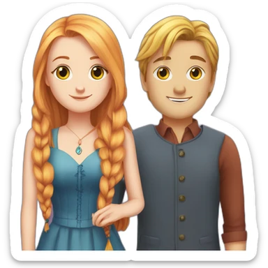 Ginny weasley couple avec Luna lovegood sticker