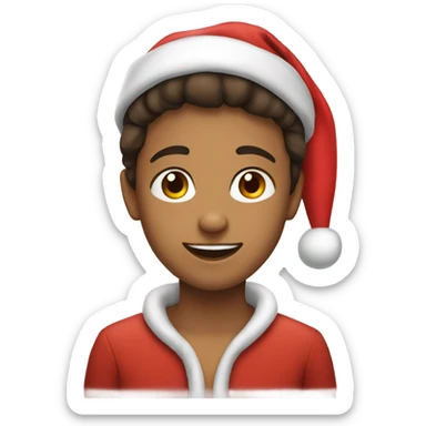 boys wearing santa hats make them girls sticker