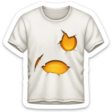 ripped shirt sticker