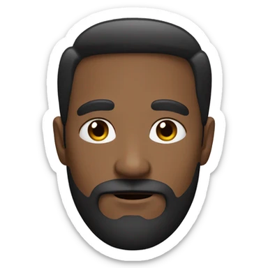 man with black french style mustages and a little beard sticker