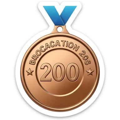 Create a medal which has an inscription "Brocation 2026" sticker