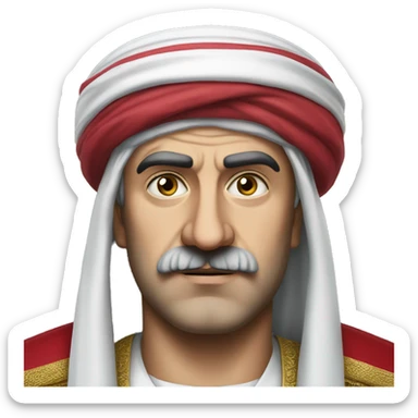 Turkish Sultan photorealistic serious sticker