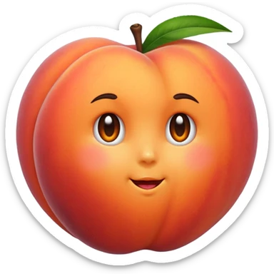 Peach sticker
