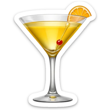 orangeish yellow in martini glass
 sticker