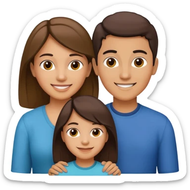 Latin mom with 3 kids. 15 year old girl. 13 year old boy and a 3 year old. sticker