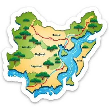 bangladesh map sticker