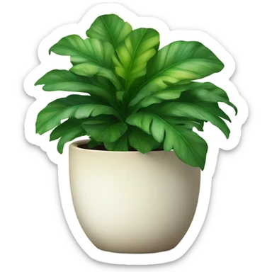 A tropical plant in a pot sticker