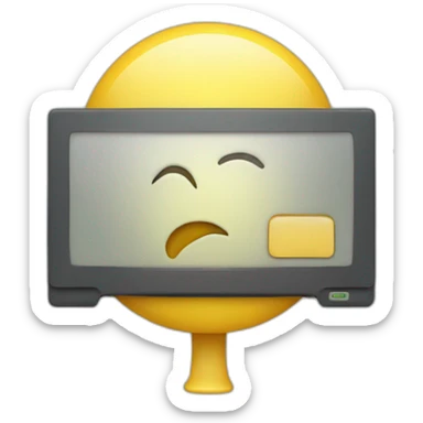 screen with a fixed PC on sticker