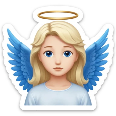 angel blue wings sticker
