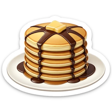 Pancakes with chocolate  sticker