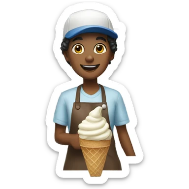 ice cream seller sticker