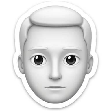 monochrome portrait of a man smaller eyes sticker
