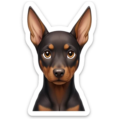 cinematic-noble-doberman puppy-portrait-emoji,-poised-and-regal,-with-a-strong,-athletic-build-and-a-lustrous,-well-groomed-black and tan fur,-deep-set-soulful-brown-eyes,-simplified-yet-sharp-and-sophisticated-features,-highly-detailed, sticker