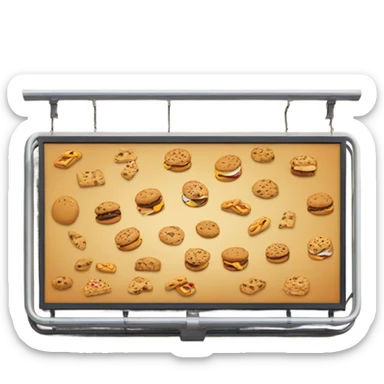 create a billboard sign saying mcdonald’s now has cookies sticker