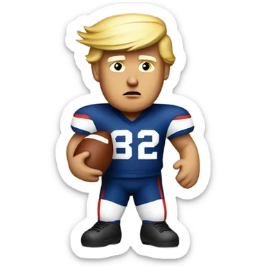 Trump as a quarterback  sticker