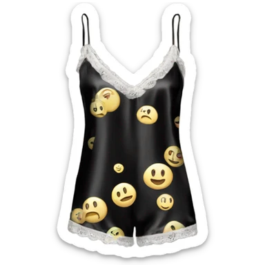 black silk camisole pjs sticker