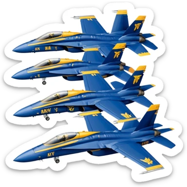four US Navy Blue Angels f/a-18s sticker