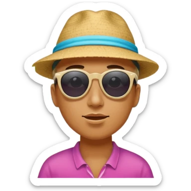 Someone listening to a speaker at the beach. Add some musical notes coming out of the speaker. sticker