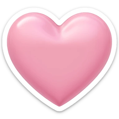 Pastel pink heart 3D sticker