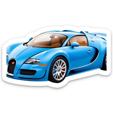 Bugatti Veyron - Bugatti (Model Year: 2020) (Iconic colour: Blue) sticker