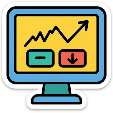 terminal icon in the style of a trading platform, minimalist design sticker