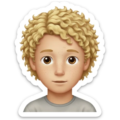 hassidic young boy blond freckles sidelocks curly sticker