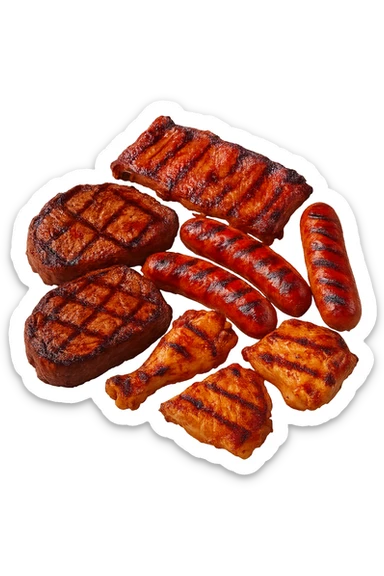grigliata di carne sticker