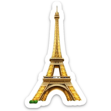 Eiffel Tower at Night bright sticker