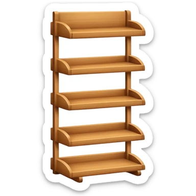 a small stand with horizontal shelves (distinct from a rack) sticker