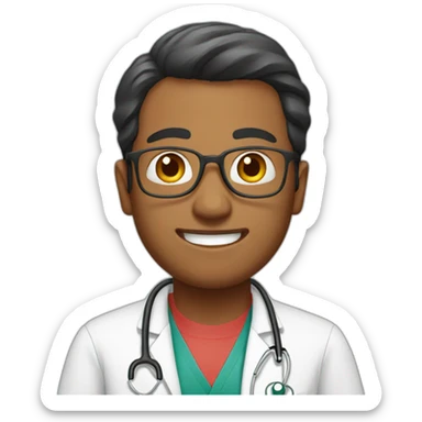 bangladeshi doctor guy white sticker