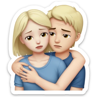 Two lovers breaking up sticker