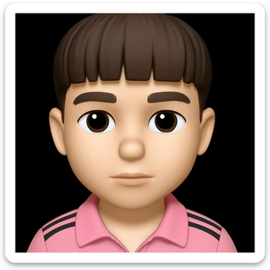create a high-quality 3d emoji version of this person, with a high match to the original face and a slimmer (not fat) face sticker