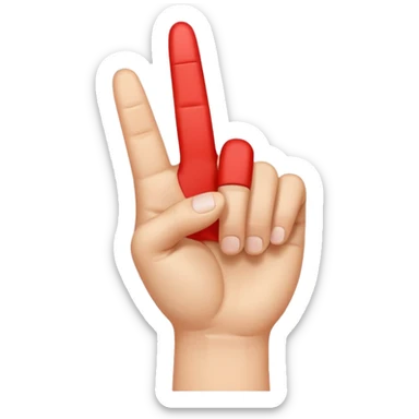 do a hand doing a three with thumb, index and middle finger sticker