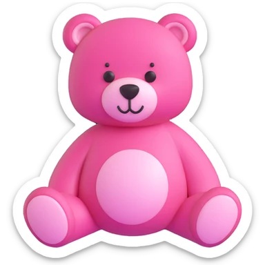 pink teddy bear sticker