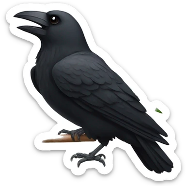 A crow smoking a marijuana joint sticker