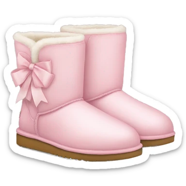 Light pink uggs with bows sticker