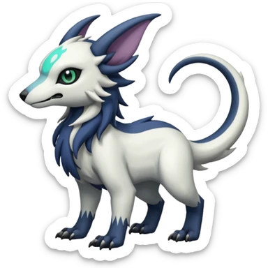 Eldritch Spooky Scary Linoone-Absol-Trico-Hybrid (Full body) sticker
