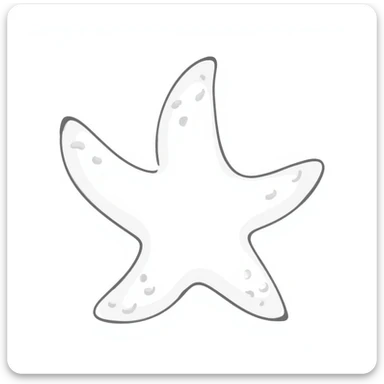 starfish hand drawn doodle style sticker