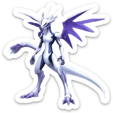  Cool Edgy Shiny Godly Ethereal Digimon-Genesect-Dialga-Reptile-fusion full body sticker