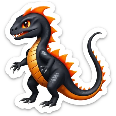 Shiny Duskull-Salandit-Charmeleon-Fakémon-hybrid-creature (full body)  sticker