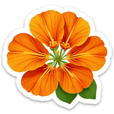 nasturtium flower sticker