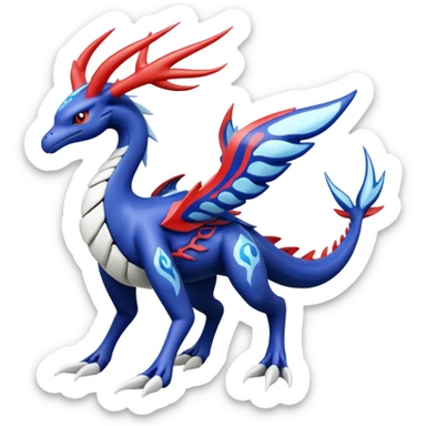 Xerneas-Kyogre-Kyurem-Lugia-Fakémon-hybrid-creature (full body)  sticker