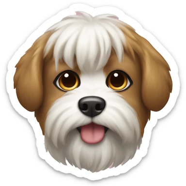 Un perrito shitzu cafe sticker