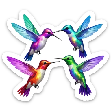 MORE HUMMINGBIRDS sticker