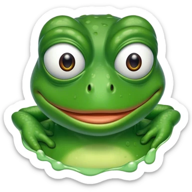 chilling pepe frog  sticker