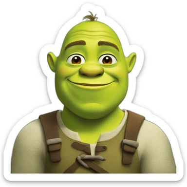 Shrek does a hug to me sticker